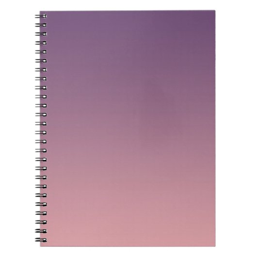 Carnet Dégradé rose et lilas, Ombre. (Devant)