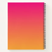 Carnet dégradé rose et orange (Dos)