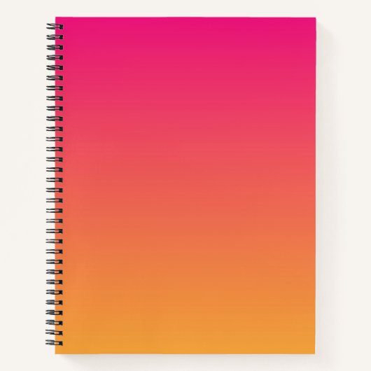 Carnet dégradé rose et orange (Devant)