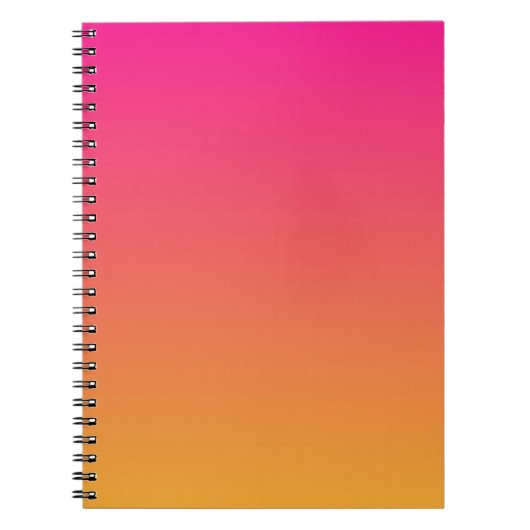 Carnet dégradé rose et orange (Devant)