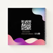 Carnet Dégradé Rose Moderne en Vague (Dos)