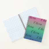 Carnet Dégradé rose, vert et bleu (Intérieur)