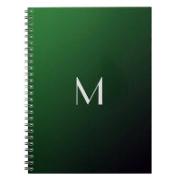 Dégradé vert émeraude - monogramme audacieux
