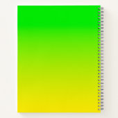 Carnet Dégradé vert et jaune du néon (Dos)