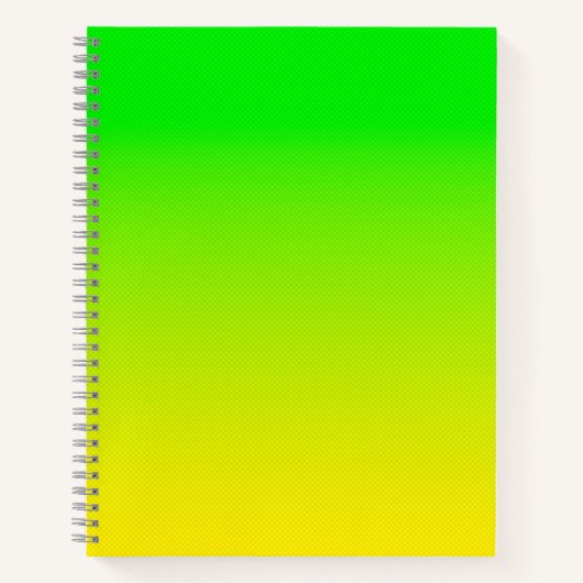 Carnet Dégradé vert et jaune du néon (Devant)