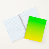 Carnet Dégradé vert et jaune du néon (Intérieur)