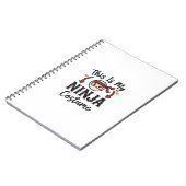 Carnet Déguisement de ninja drôle Design vectoriel Hallow (Côté gauche)