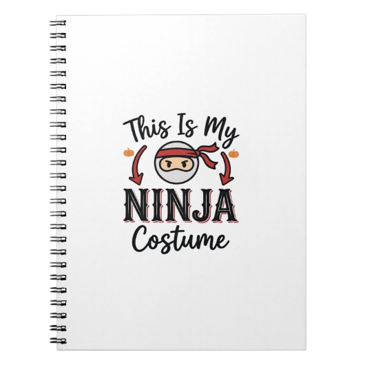 Carnet Déguisement de ninja drôle Design vectoriel Hallow (Devant)