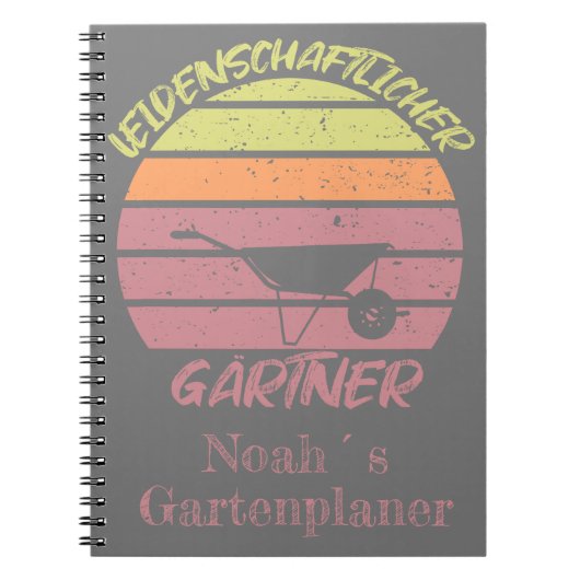 Carnet dein Nom personnalisierbares Design Gärtner (Devant)