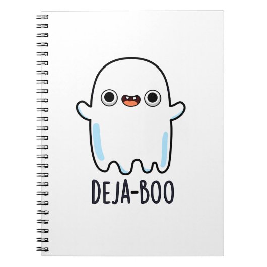 Carnet Deja Boo Cute Halloween Ghost Pun (Devant)