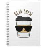 Carnet Déjà Brew Blague drôle de café (Devant)
