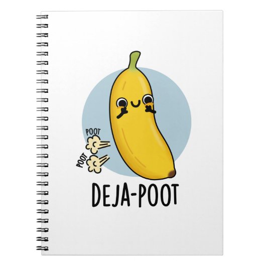 Carnet Déjà-pète Blague sur une banane qui péte double (Devant)