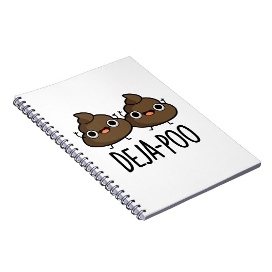 Carnet Deja Poo Funny Double Poop Pun (Côté Droit)