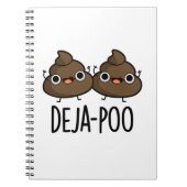 Carnet Deja Poo Funny Double Poop Pun (Devant)