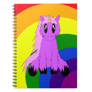 Carnet délabré mignon de licorne