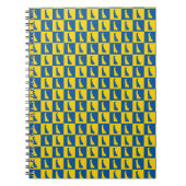 Carnet Delaware Pop Art motif bleu or (Devant)