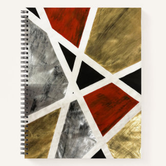 Carnet d'élégance Abstrait - Noir, Rouge, Or