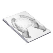 Carnet Délicat Hands Holding Moon Sketch (Côté Droit)