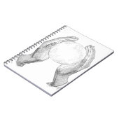 Carnet Délicat Hands Holding Moon Sketch (Côté gauche)
