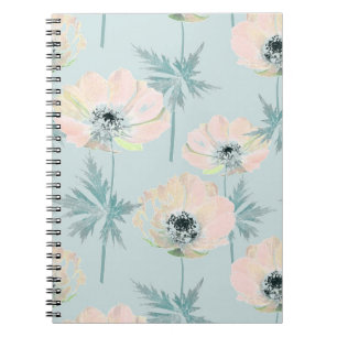 Carnet Delicate pink anemones