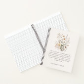 Carnet Delicate Wildflowers Motivational Quote  (Intérieur)