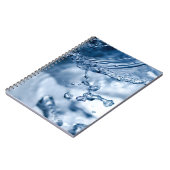 Carnet Délicates gouttes d'eau bleu clair (Côté gauche)