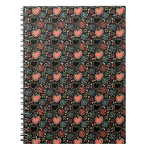 Carnet Délice de Fleurs Sombres : Motif Floral Sans Coutu