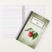 Carnet Délicieuse pêche dans une branche Comp personnalis (À l'intérieur)