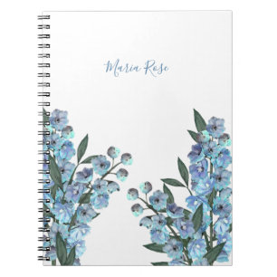 Carnet Delphinium bleu