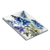 Carnet Delphinium - Fleurs aquarelles (Côté Droit)