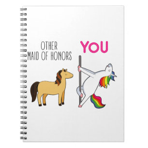 Carnet Demande originale de témoin de mariage, licorne mi