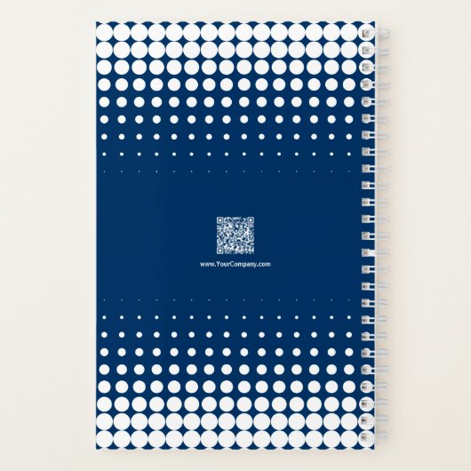 Carnet Demi-tonalité bleu blanc Petite entreprise (Verso)