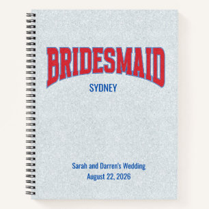 Carnet Demoiselle d'honneur Bachelorette Faux Paillettes 