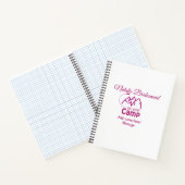 Carnet Demoiselle d'honneur de camp rose ajouter nom date (Intérieur)