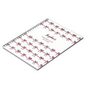 Carnet Demoiselle d'honneur Moderne Burgundy Écrit Nom Da (Côté gauche)