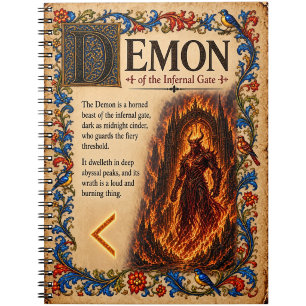 Carnet Démon, Art de Bestiaire Médiéval