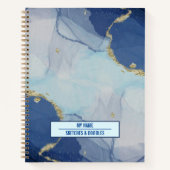 Carnet d'encre bleu alcool (Devant)