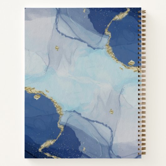 Carnet d'encre bleu alcool (Dos)