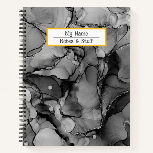 Carnet d'encre noire Abstrait (Devant)