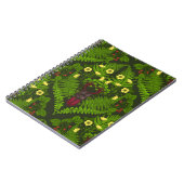 Carnet Dendroctones et fougères, feuilles verts (Côté gauche)