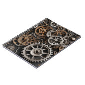 Carnet d'engrenages Steampunk - Vintage industriel (Côté gauche)