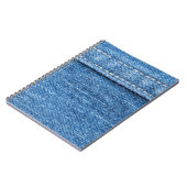 Carnet Dénim Bleu : Jeans Classique Texture. (Côté gauche)