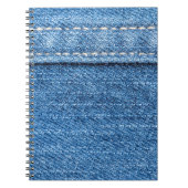 Carnet Dénim Bleu : Jeans Classique Texture. (Devant)