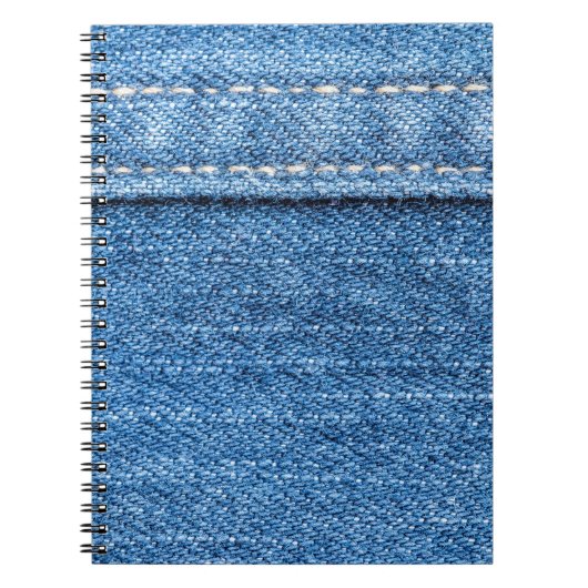 Carnet Dénim Bleu : Jeans Classique Texture. (Devant)