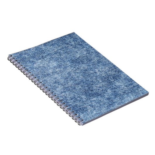 Carnet Dénim bleu lavement acide, texture de gros plan. (Côté Droit)