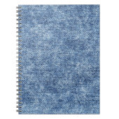Carnet Dénim bleu lavement acide, texture de gros plan. (Devant)