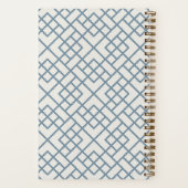 Carnet Denim Blue | Coastal Bamboo Trellis Personalized (Verso)