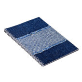 Carnet Dénim déchiré : tissu de jean bleu. (Côté Droit)
