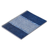 Carnet Dénim déchiré : tissu de jean bleu. (Côté gauche)