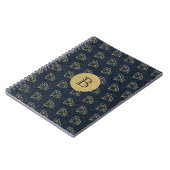 Carnet Denim & Diamonds Or et Bleu Glamour Bling (Côté gauche)